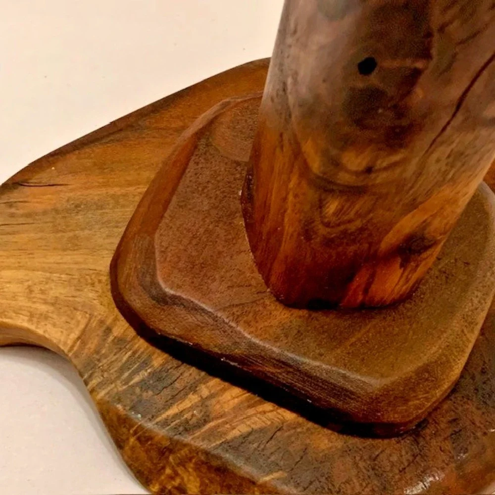 Abstract MCM Wood Art Sculpture Minimalist MCM Staging OOAK Room Decor VTG Boho